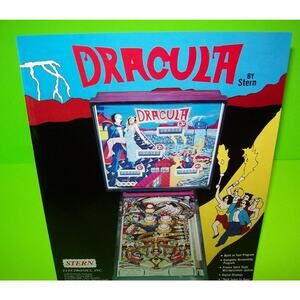Dracula Pinball FLYER Original Stern 1979 Game Artwork Gothic Vampire Horror